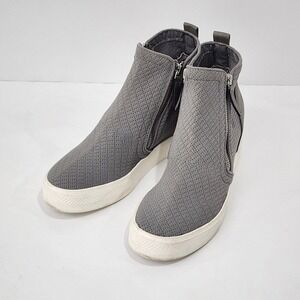 Steven Madden loxley Wedge Gray Sneakers Size 8.5 Run Small Like 8‎
